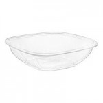 Visions Clear PET Plastic Dome Lid for 24, 32, and 48 oz. Square Bowls - 300/Case