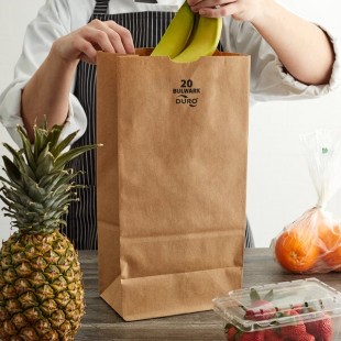 Duro Bulwark 20 lb. Extra Heavy Duty Natural Kraft Bag - 400/Bundle Duro Bulwark 20 lb. Extra Heavy Duty Natural Kraft Bag - 400/Bundle