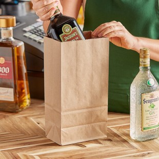 Choice Heavy Duty 8 lb. Extra Heavy-Duty Natural Kraft Bag - 400/Case