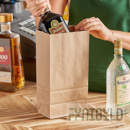 Choice Heavy Duty 8 lb. Extra Heavy-Duty Natural Kraft Bag - 400/Case