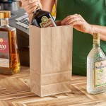 Choice Heavy Duty 8 lb. Extra Heavy-Duty Natural Kraft Bag - 400/Case