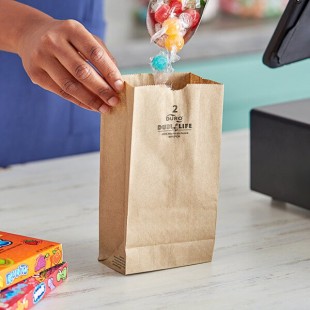 Duro 2 lb. Natural Kraft Paper Bag - 500/Bundle Duro 2 lb. Natural Kraft Paper Bag - 500/Bundle