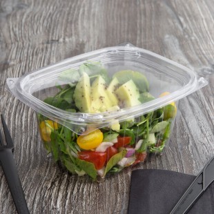 Eco-Products EP-RC16 16 oz. PLA Plastic Compostable Rectangular Deli Container and Lid - 300/Case Eco-Products EP-RC16 16 oz. PLA Plastic Compostable Rectangular Deli Container and Lid - 300/Case