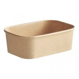 Solia Lingot Bamboo Fiber 27.1 oz. Rectangular Container with Polypropylene Coating - 300/Case Solia Lingot Bamboo Fiber 27.1 oz. Rectangular Container with Polypropylene Coating - 300/Case