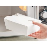 Choice White Microwavable Folded Paper #8 Take-Out Container 6 Choice White Microwavable Folded Paper #8 Take-Out Container 6