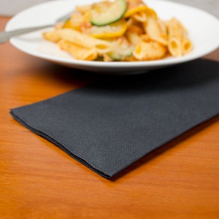 Hoffmaster FashnPoint Black Linen-Feel Dinner Napkin, 1/8 Fold, 15 1/2 Hoffmaster FashnPoint Black Linen-Feel Dinner Napkin, 1/8 Fold, 15 1/2