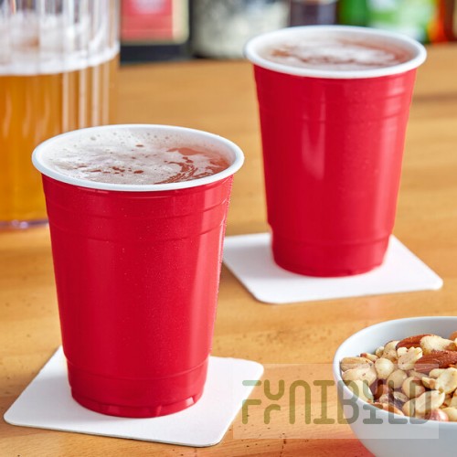 Choice 16 oz. Red Plastic Cup - 50/Pack
