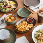 Acopa Embers 32 oz. Moss Green Matte Stoneware Pasta Bowl - Sample Acopa Embers 32 oz. Moss Green Matte Stoneware Pasta Bowl - Sample