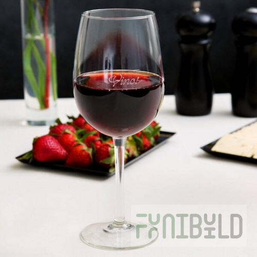 Libbey Vina 16 oz. Wine Glass with Etched Pour Lines and 