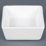 CAC F-BW6 Fortune 22 oz. White China Square Bowl - 36/Case