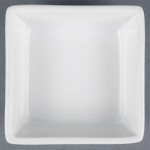 CAC F-BW6 Fortune 22 oz. White China Square Bowl - 36/Case