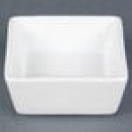CAC F-BW6 Fortune 22 oz. White China Square Bowl - 36/Case