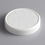 Vollrath 3632 Traex® Bar Keep II 1 Qt. White Pour Container with Neck, Lid, and Assorted Color Spouts