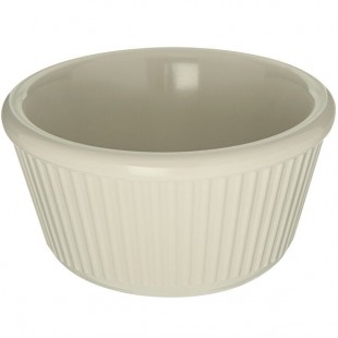 Carlisle S287-842 4 oz. Bone White Fluted Melamine Ramekin - 48/Case Carlisle S287-842 4 oz. Bone White Fluted Melamine Ramekin - 48/Case