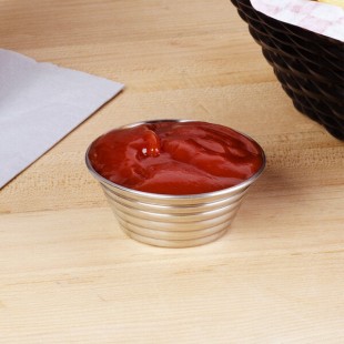 American Metalcraft RSC3 1.5 oz. Stainless Steel Round Ribbed Sauce Cup - 12/Case American Metalcraft RSC3 1.5 oz. Stainless Steel Round Ribbed Sauce Cup - 12/Case