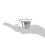 American Metalcraft RSC3 1.5 oz. Stainless Steel Round Ribbed Sauce Cup - 12/Case