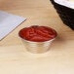 American Metalcraft RSC3 1.5 oz. Stainless Steel Round Ribbed Sauce Cup - 12/Case