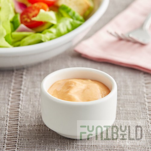 Tuxton AMU-762 AlumaTux Pearl White (European White) 1.5 oz. China Stackable Ramekin - 48/Case