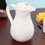 Vollrath 52130 SwirlServe Tilt & Pour 42 oz. White Beverage Server Vollrath 52130 SwirlServe Tilt & Pour 42 oz. White Beverage Server