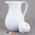 Vollrath 52130 SwirlServe Tilt & Pour 42 oz. White Beverage Server Vollrath 52130 SwirlServe Tilt & Pour 42 oz. White Beverage Server