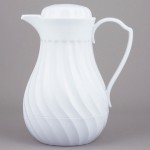 Vollrath 52130 SwirlServe Tilt & Pour 42 oz. White Beverage Server Vollrath 52130 SwirlServe Tilt & Pour 42 oz. White Beverage Server