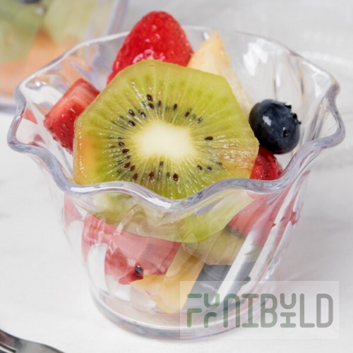 Cambro SRB5152 5 oz. Clear Plastic Swirl Bowl - 24/Case