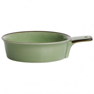 Oneida Studio Pottery Celadon by 1880 Hospitality F1463067108 12 oz. Porcelain Single-Handled Tapas Dish - 24/Case