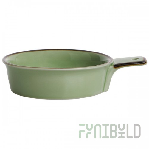 Oneida Studio Pottery Celadon by 1880 Hospitality F1463067108 12 oz. Porcelain Single-Handled Tapas Dish - 24/Case