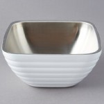 Vollrath 4659150 Double Wall Round Beehive 3.4 Qt. Serving Bowl - Pearl White