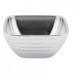 Vollrath 4659150 Double Wall Round Beehive 3.4 Qt. Serving Bowl - Pearl White