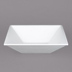 G.E.T. Enterprises BSD15WW Bugambilia 5.5 Qt. Classic Textured Finish White Resin-Coated Aluminum Deep Square Bowl