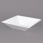 G.E.T. Enterprises BSD15WW Bugambilia 5.5 Qt. Classic Textured Finish White Resin-Coated Aluminum Deep Square Bowl