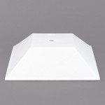 G.E.T. Enterprises BSD15WW Bugambilia 5.5 Qt. Classic Textured Finish White Resin-Coated Aluminum Deep Square Bowl