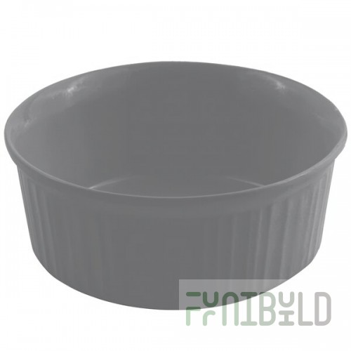 Bon Chef 5053 1.5 Qt. Smoke Gray Sandstone Finish Cast Aluminum Casserole Dish