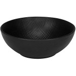 Cal-Mil Sedona 22 oz. Textured Black Coupe Melamine Bowl Cal-Mil Sedona 22 oz. Textured Black Coupe Melamine Bowl