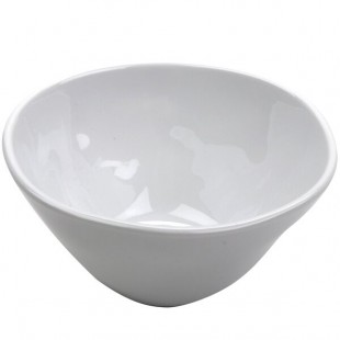 GET B-22-AM-W Arctic Mill 22 oz. White Glazed Irregular Melamine Bowl - 12/Case
