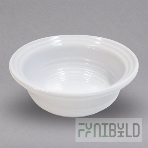 Elite Global Solutions DSB55-W 16 oz. White Swirl Round Melamine Bowl - 6/Case