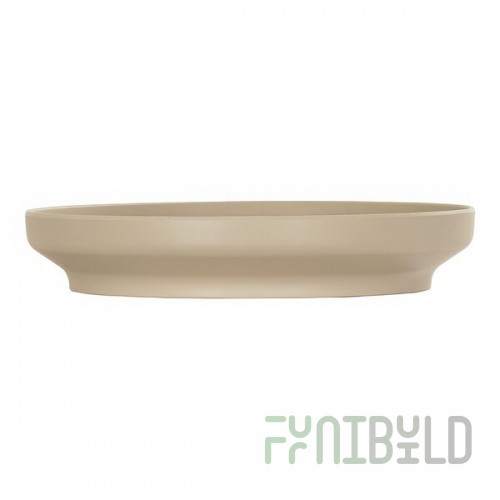 Cal-Mil Nova 132 oz. Taupe Round Coupe Melamine Bowl / Plate - 6/Case
