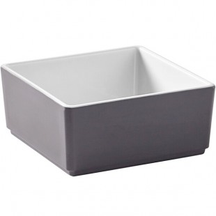 American Metalcraft Unity 16 oz. Square Melamine Graphite Bowl American Metalcraft Unity 16 oz. Square Melamine Graphite Bowl