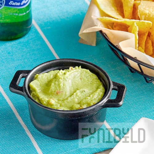 Elite Global Solutions Illogical 4 oz. Black Faux Cast Iron Melamine Pot - 6/Case