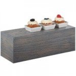 Cal-Mil 3822-9-83 Ashwood Gray Oak Wood Riser with Melamine Marble Tray - 15 Cal-Mil 3822-9-83 Ashwood Gray Oak Wood Riser with Melamine Marble Tray - 15