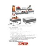 Cal-Mil 3822-9-83 Ashwood Gray Oak Wood Riser with Melamine Marble Tray - 15 Cal-Mil 3822-9-83 Ashwood Gray Oak Wood Riser with Melamine Marble Tray - 15