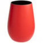 Stolzle Glisten from Global Tableware Collective 16.5 oz. Matte Red/Black Stemless Wine Glass / Tumbler - 6/Case