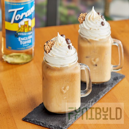 Torani Sugar-Free English Toffee Flavoring Syrup 750 mL Glass Bottle