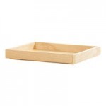 Cal-Mil Logan 8 Qt. Natural Birch Wood and Black Wire Chafer with Soft-Close Lid 25225-93