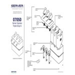 Server Express System Stainless Steel Triple Drop-In Pump Dispenser for 1.5 Gallon / 6 Qt. Pouches