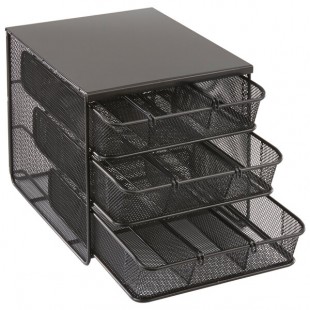Safco 3275BL Black 3 Drawer Coffee Pod Organizer - 11 1/2 Safco 3275BL Black 3 Drawer Coffee Pod Organizer - 11 1/2