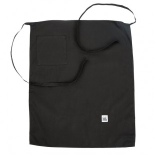 Chef Revival Black Poly-Cotton Customizable Bistro Bib Apron with 1 Pocket - 33 Chef Revival Black Poly-Cotton Customizable Bistro Bib Apron with 1 Pocket - 33