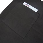 Chef Revival Black Poly-Cotton Customizable Bistro Bib Apron with 1 Pocket - 33 Chef Revival Black Poly-Cotton Customizable Bistro Bib Apron with 1 Pocket - 33