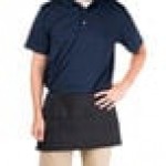 Chef Revival Black Poly-Cotton Customizable Bistro Bib Apron with 1 Pocket - 33 Chef Revival Black Poly-Cotton Customizable Bistro Bib Apron with 1 Pocket - 33